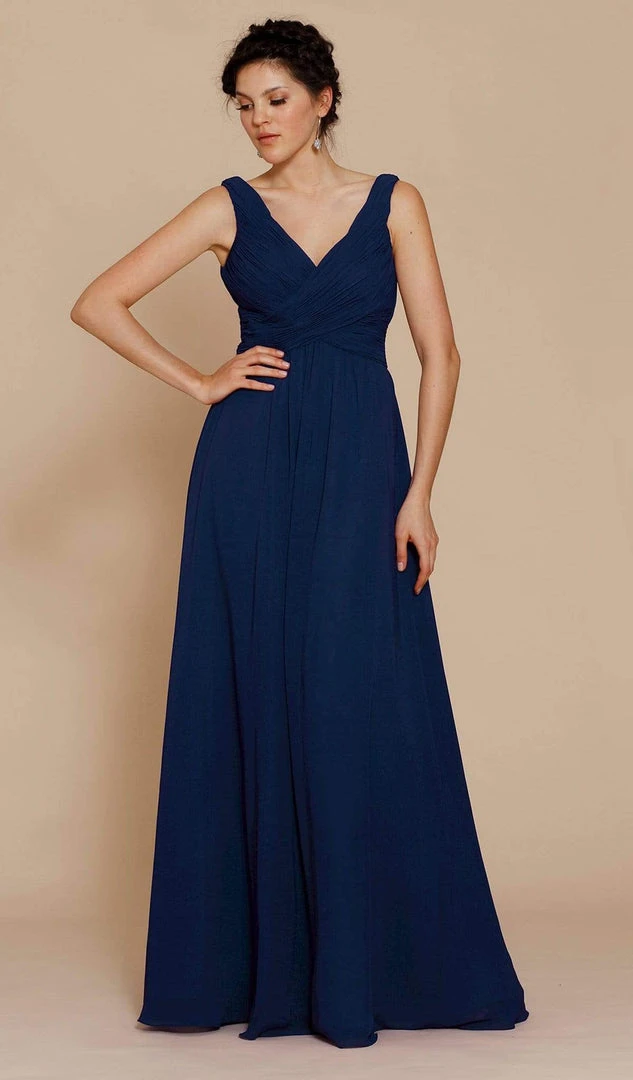 Formal Gowns J'Adore Dresses - J2047 Ruched V-neck Chiffon A-line Dress 3 Formal Gowns J'Adore Dresses - J2047 Ruched V-neck Chiffon A-line Dress