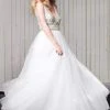 Formal Gowns J'Adore Dresses - J4064T Embellished Plunging V-neck Tulle A-line Dress