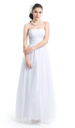J'Adore Dresses - J5081L Strapless Sweetheart Tulle A-line Dress