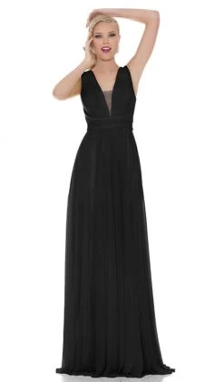 J'Adore Dresses - J6074 Lycra Mesh Illusion Plunging V Neck Full Length Gown Formal Gowns