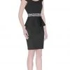 J'Adore Dresses - J7050 Short Dress With Peplum And Beaded Waistband Accent Cocktail Dresses
