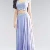 Formal Gowns J'Adore Dresses - JC8072 Embellished Wide V-neck Chiffon A-line Dress 2 Formal Gowns J'Adore Dresses - JC8072 Embellished Wide V-neck Chiffon A-line Dress