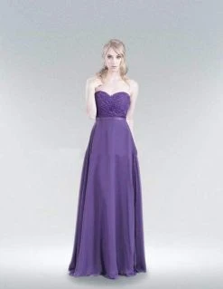 J'Adore Dresses - JC8088 Strapless Sweetheart Lace Bodice Chiffon Gown Formal Gowns