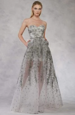 Janique - 17045 Embroidered Sweetheart A-line Dress Formal Gowns