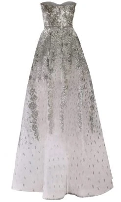 Janique - 17045 Embroidered Sweetheart A-line Dress Formal Gowns