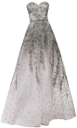 Janique - 17045 Embroidered Sweetheart A-line Dress Formal Gowns