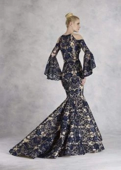 Janique - JA3021 Sequined Jewel Neck Mermaid Dress With Train Formal Gowns 9 Janique - JA3021 Sequined Jewel Neck Mermaid Dress With Train Formal Gowns