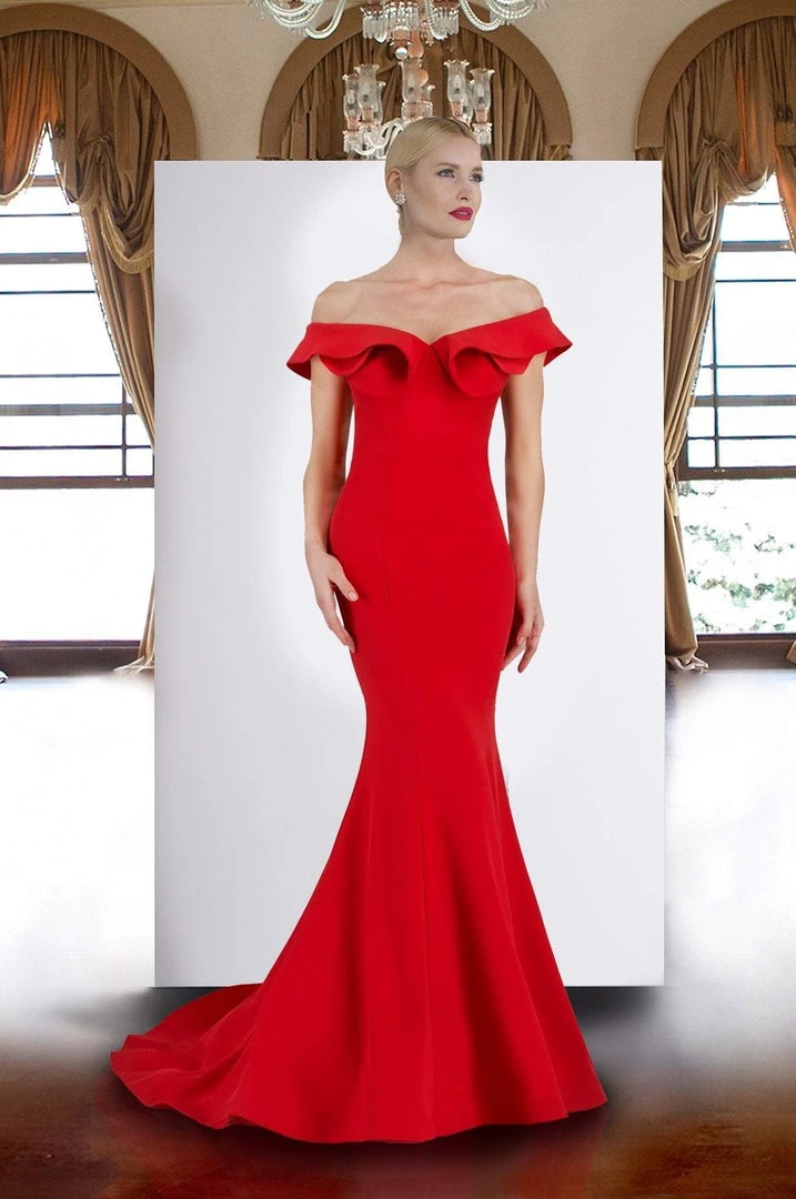 Janique - JQ1801 Split Off The Shoulder Mermaid Evening Gown Formal Gowns 5 Janique - JQ1801 Split Off The Shoulder Mermaid Evening Gown Formal Gowns