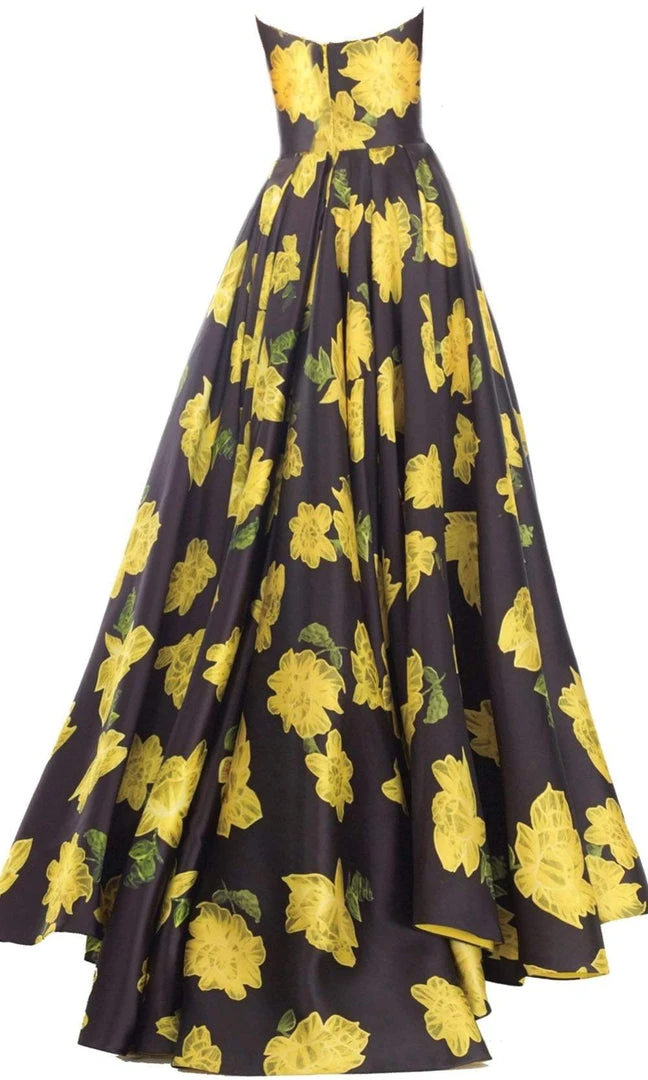 Janique - Strapless Sweetheart Hi-Lo Floral Ballgown JA2002 12 Janique - Strapless Sweetheart Hi-Lo Floral Ballgown JA2002