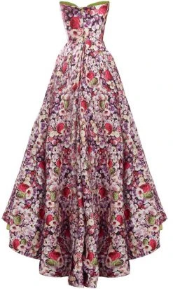 Janique - Strapless Sweetheart Hi-Lo Floral Ballgown JA2002 25 Janique - Strapless Sweetheart Hi-Lo Floral Ballgown JA2002