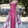 Janique - W1376 Strapless Sweetheart Fitted Dress With Overlay Formal Gowns 1 Janique - W1376 Strapless Sweetheart Fitted Dress With Overlay Formal Gowns