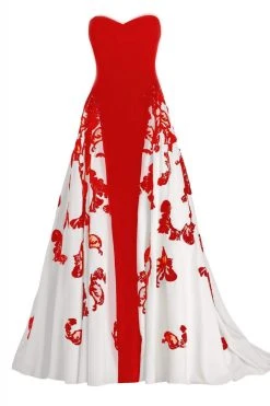 Janique - W1376 Strapless Sweetheart Fitted Dress With Overlay Formal Gowns 11 Janique - W1376 Strapless Sweetheart Fitted Dress With Overlay Formal Gowns