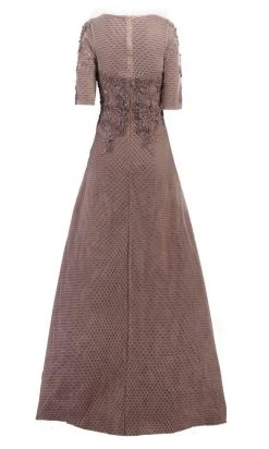 Janique - W1411 Illusion Bateau A-Line Evening Dress Formal Gowns