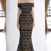 Janique - W2193 Geometric Detailed Off-Shoulder Mermaid Dress 1 Janique - W2193 Geometric Detailed Off-Shoulder Mermaid Dress
