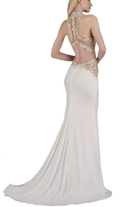 Janique - W974 Jersey Gown In Ivory Formal Gowns