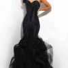 Jasz Couture - Ruffled Sweetheart Trumpet Dress 7352 - 1 Pc Black/Multi In Size 4 Available Formal Gowns 2 Jasz Couture - Ruffled Sweetheart Trumpet Dress 7352 - 1 Pc Black/Multi In Size 4 Available Formal Gowns