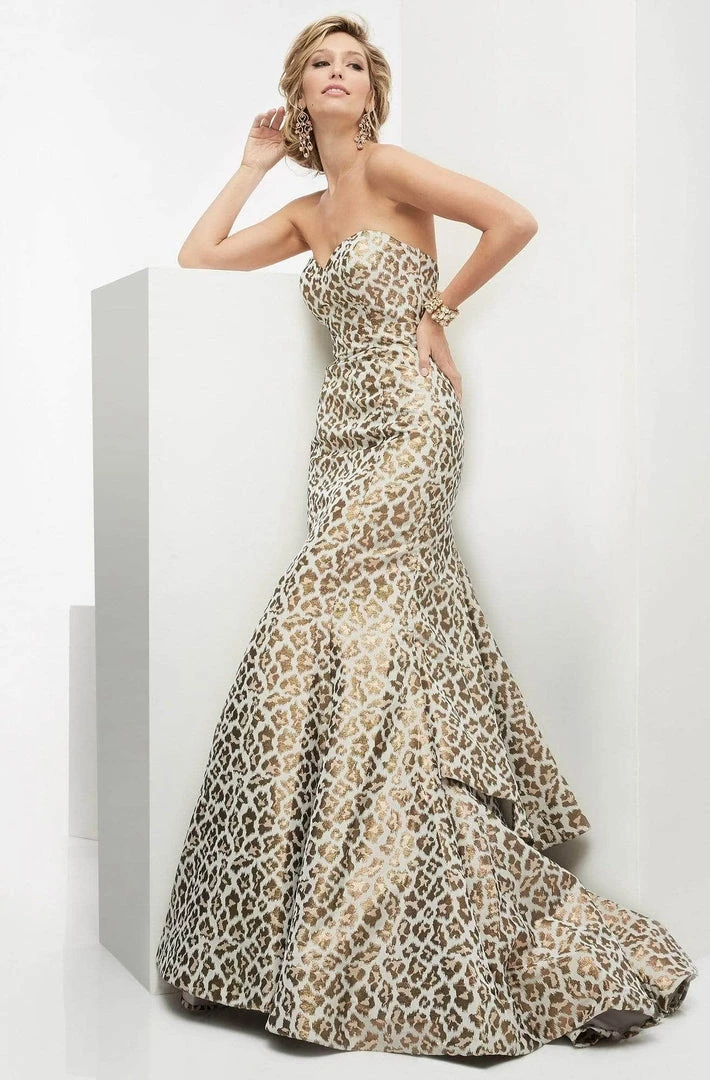 Jasz Couture - Strapless Leopard Mermaid Gown 5911 - 1 Pc Leopard In Size 0 Available Formal Gowns 3 Jasz Couture - Strapless Leopard Mermaid Gown 5911 - 1 Pc Leopard In Size 0 Available Formal Gowns