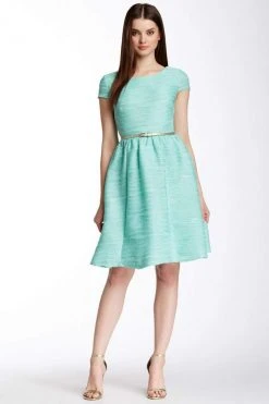 Cocktail Dresses Jax - 1PJK67M Bateau Textured Jersey A-line Dress