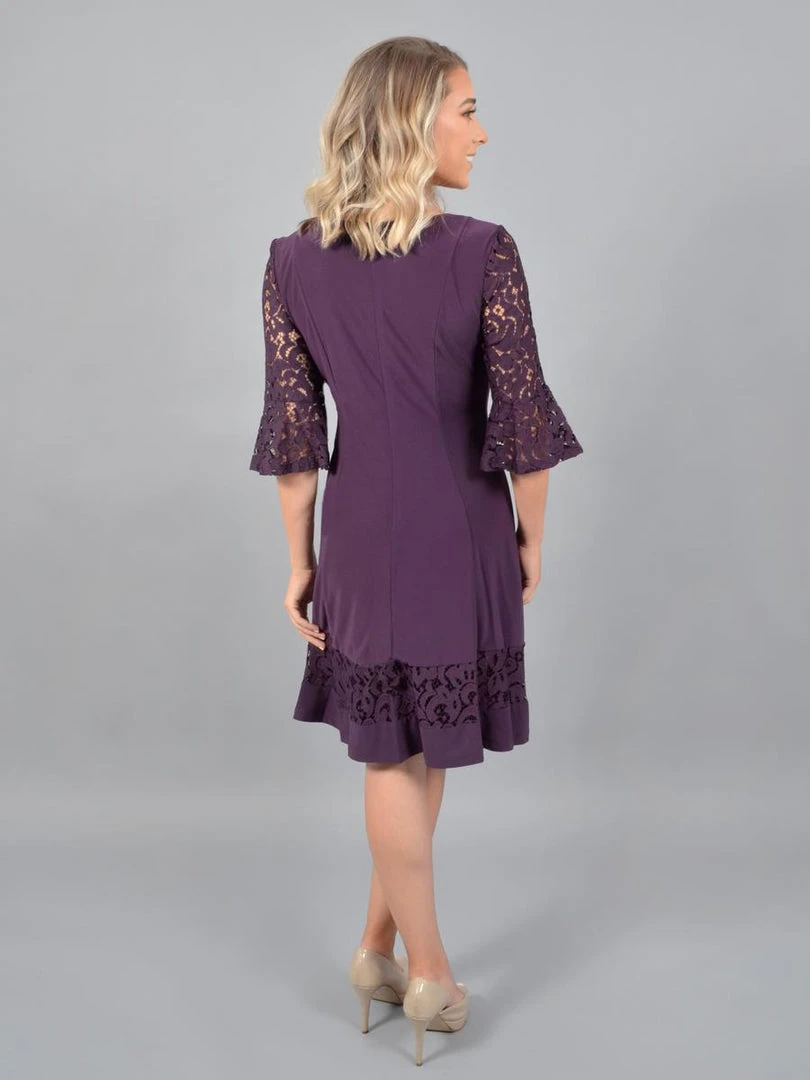 Jessica Howard - JH9M3024 Lace Embroidered Jersey A-Line Dress Cocktail Dresses 4 Jessica Howard - JH9M3024 Lace Embroidered Jersey A-Line Dress Cocktail Dresses