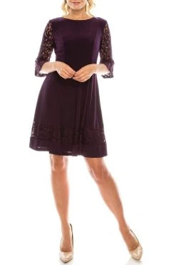 Jessica Howard - JH9M3024 Lace Embroidered Jersey A-Line Dress Cocktail Dresses 15 Jessica Howard - JH9M3024 Lace Embroidered Jersey A-Line Dress Cocktail Dresses