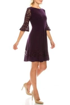 Jessica Howard - JH9M3024 Lace Embroidered Jersey A-Line Dress Cocktail Dresses 16 Jessica Howard - JH9M3024 Lace Embroidered Jersey A-Line Dress Cocktail Dresses