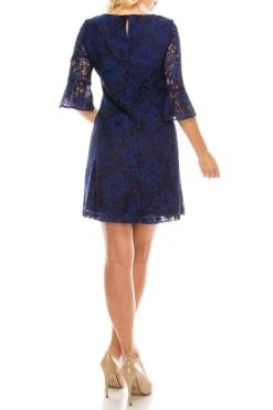 Jessica Howard - JH9M8463 Lace Bateau Sheath Dress Cocktail Dresses