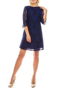 Jessica Howard - JH9M8463 Lace Bateau Sheath Dress Cocktail Dresses 8 Jessica Howard - JH9M8463 Lace Bateau Sheath Dress Cocktail Dresses