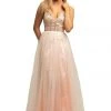Johnathan Kayne - 2000 Sleeveless Illusion V Neck Glitter Mesh Gown - 1 Pc Petal Pink In Size 6 Available 2 Johnathan Kayne - 2000 Sleeveless Illusion V Neck Glitter Mesh Gown - 1 Pc Petal Pink In Size 6 Available