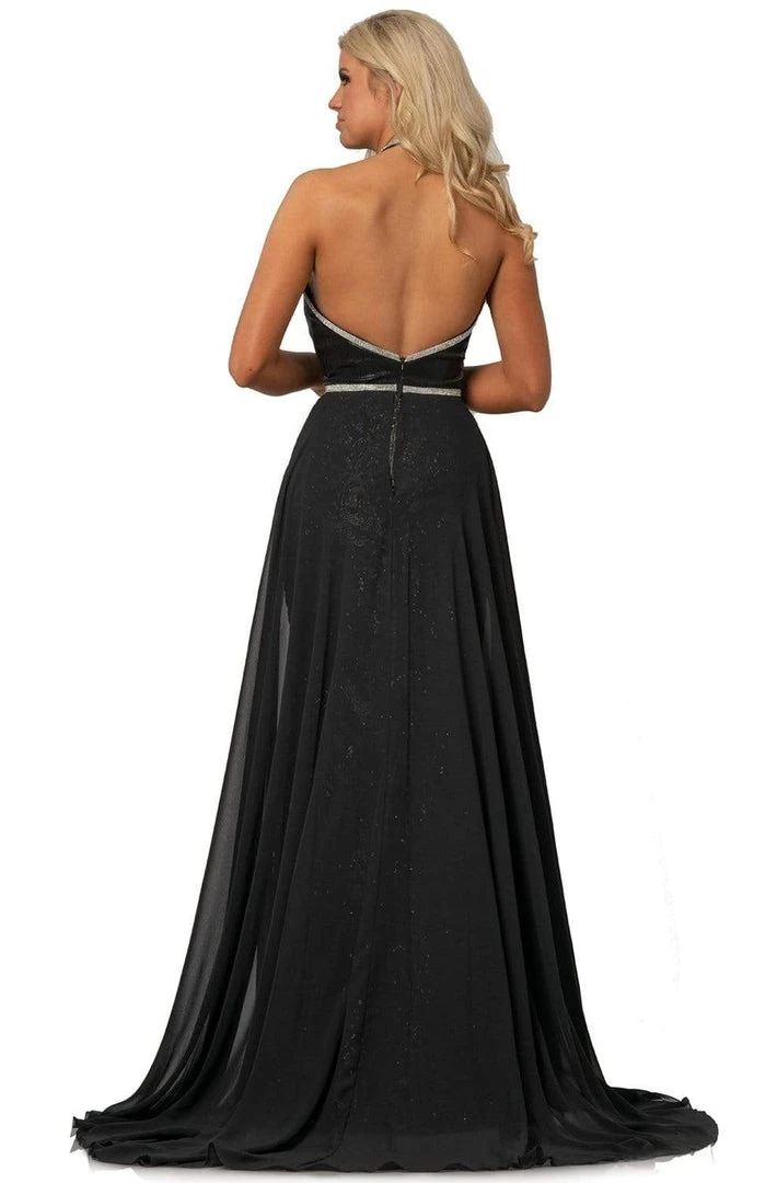 Formal Gowns Johnathan Kayne - 2010 Embellished Deep V-neck Dress With Overskirt 4 Formal Gowns Johnathan Kayne - 2010 Embellished Deep V-neck Dress With Overskirt