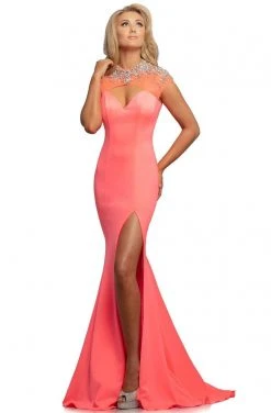 Johnathan Kayne - 2024 Jewel Draped Illusion Cutout Mermaid Gown