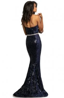 Johnathan Kayne - 2033 Strapless Straight Neckline Sequin Evening Gown