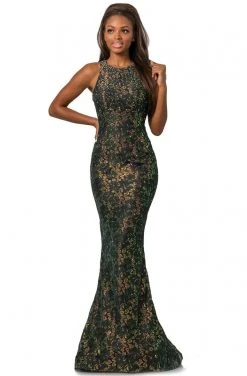 Johnathan Kayne - 2036 Jewel Ornate Metallic Lace Mermaid Gown 8 Johnathan Kayne - 2036 Jewel Ornate Metallic Lace Mermaid Gown