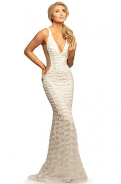 Johnathan Kayne - 2043 Embellished Deep V-neck Trumpet Dress 7 Johnathan Kayne - 2043 Embellished Deep V-neck Trumpet Dress