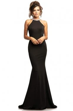 Johnathan Kayne - 2049 Illusion Back High Halter Dress Formal Gowns 9 Johnathan Kayne - 2049 Illusion Back High Halter Dress Formal Gowns