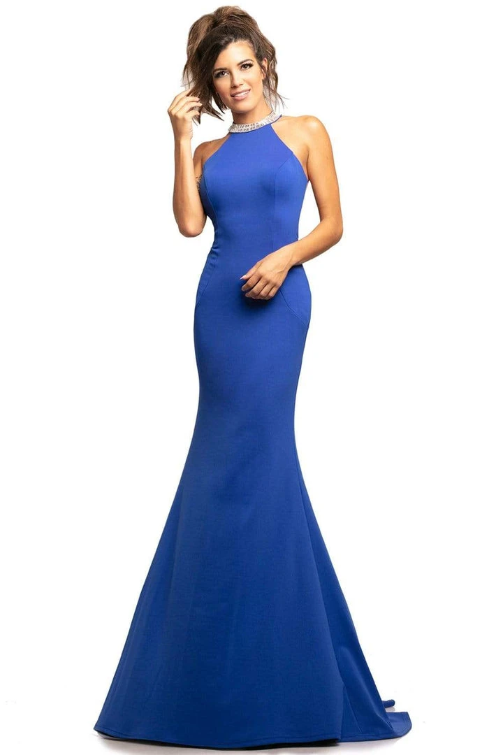 Johnathan Kayne - 2049 Illusion Back High Halter Dress Formal Gowns 5 Johnathan Kayne - 2049 Illusion Back High Halter Dress Formal Gowns