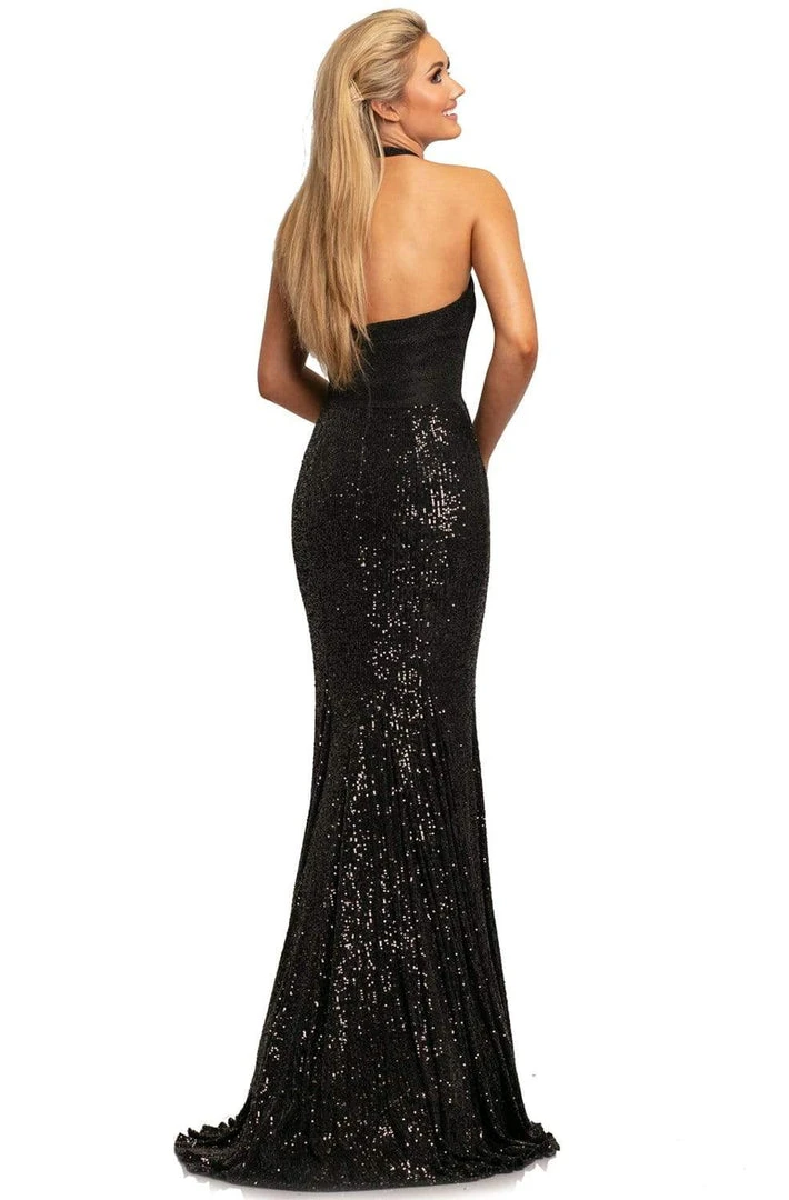 Johnathan Kayne - 2050 Halter Neck Embellished Sheath Dress Formal Gowns 4 Johnathan Kayne - 2050 Halter Neck Embellished Sheath Dress Formal Gowns