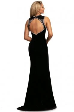 Johnathan Kayne - 2057 Long Sweetheart Bodice High Slit Velvet Gown Formal Gowns