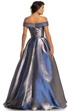 Johnathan Kayne - 2072 Metallic Off-Shoulder Ballgown Formal Gowns