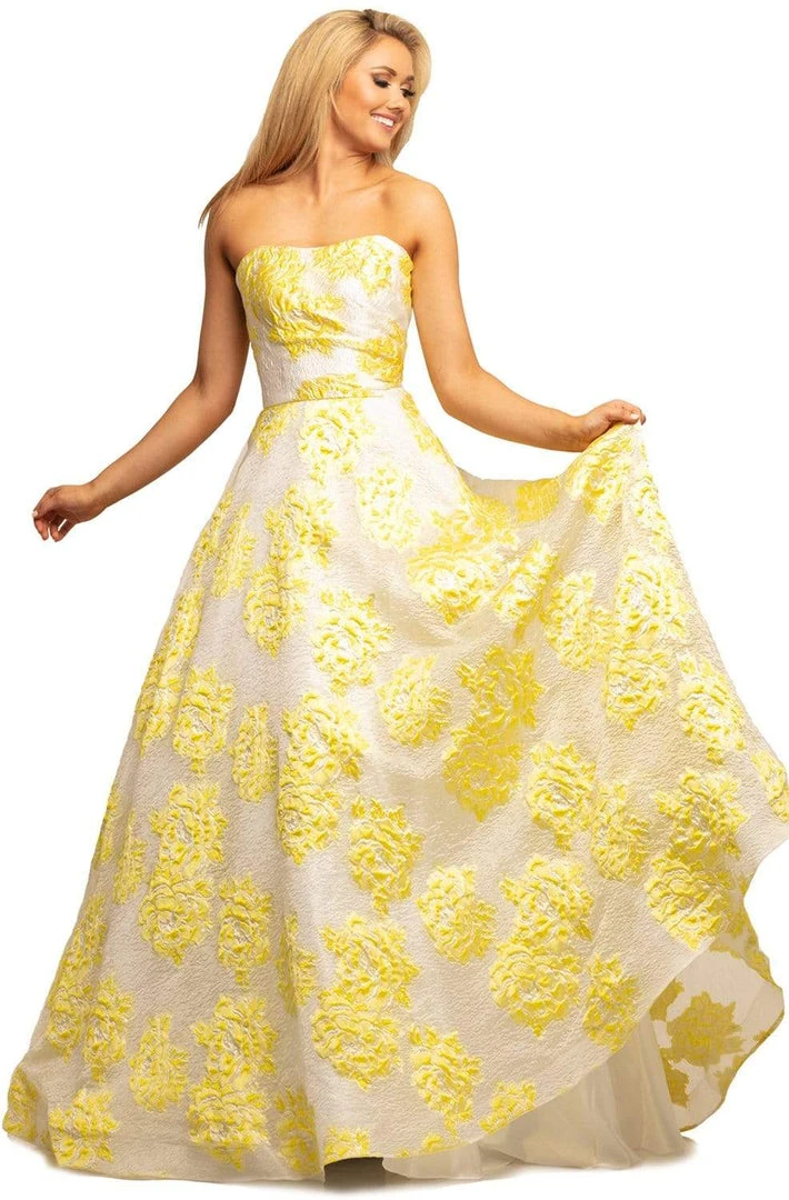 Formal Gowns Johnathan Kayne - 2078 Floral Brocade Strapless Ballgown 5 Formal Gowns Johnathan Kayne - 2078 Floral Brocade Strapless Ballgown