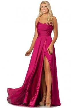 Johnathan Kayne - 2079 Scoop Neck A-line Gown With Slit And Train Formal Gowns 10 Johnathan Kayne - 2079 Scoop Neck A-line Gown With Slit And Train Formal Gowns