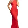 Johnathan Kayne - 2089 Embellished High Neck Trumpet Dress