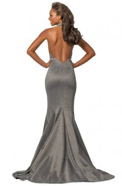 Johnathan Kayne - 2096 High Halter Neck Trumpet Dress With Train Formal Gowns
