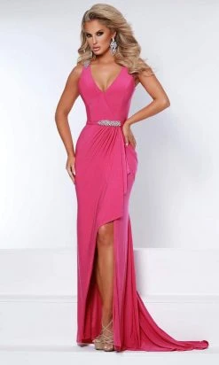 Johnathan Kayne - 2432 V-neck Ruffle Skirt Gown Formal Gowns