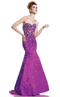 Johnathan Kayne - 458 Jewel Adorned Strapless Gown Formal Gowns