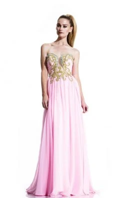 Johnathan Kayne - 502 Strapless Gilded Plunging Gown Formal Gowns 13 Johnathan Kayne - 502 Strapless Gilded Plunging Gown Formal Gowns