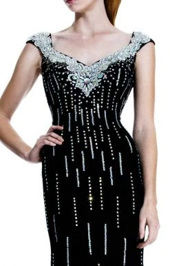 Formal Gowns Johnathan Kayne - 519 Bejeweled V-neck Sheath Dress 10 Formal Gowns Johnathan Kayne - 519 Bejeweled V-neck Sheath Dress