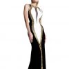 Johnathan Kayne - 557 Gilded Halter Colorblock Evening Gown Formal Gowns 1 Johnathan Kayne - 557 Gilded Halter Colorblock Evening Gown Formal Gowns