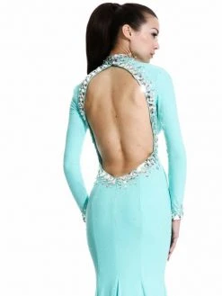 Formal Gowns Johnathan Kayne - 576 Long Sleeve Ornate Queen Anne Dress