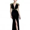 Johnathan Kayne - 581 Multi-Colored Beaded Contrast Long Gown 1 Johnathan Kayne - 581 Multi-Colored Beaded Contrast Long Gown