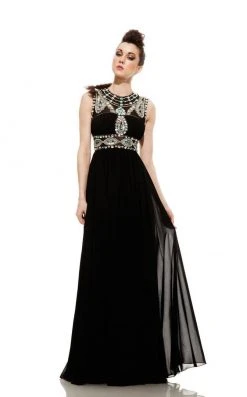 Johnathan Kayne - 596 Jeweled Illusion A-Line Gown Formal Gowns